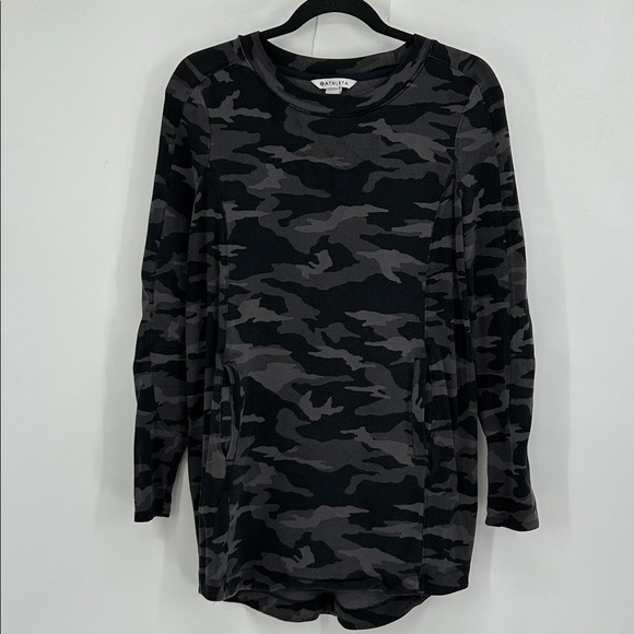 ATHLETA Camo Black Balance Printed Dress Size Small - Picture 2 of 8